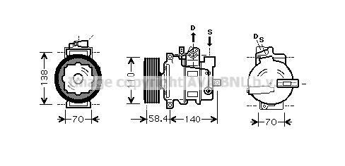 AVA QUALITY COOLING Компрессор, кондиционер AIAK272